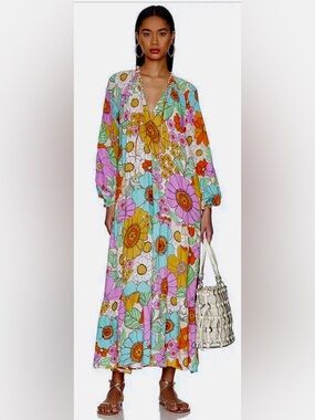 EUC Show Me Your MuMu Birdie Mxi Dress